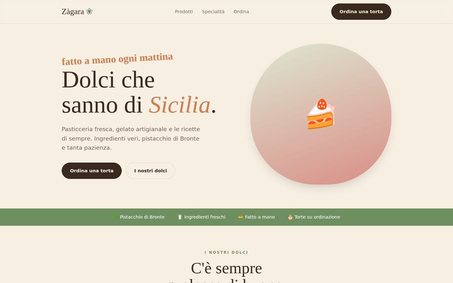 Demo dimostrativa — sito per pasticceria e gelateria